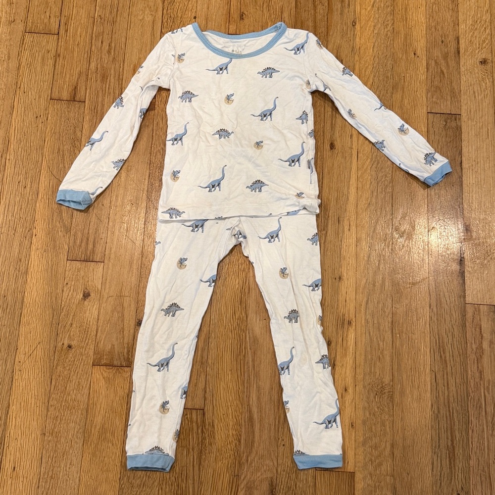 Kyte BABY Blue Dinosaur Long Sleeve Pajama Set